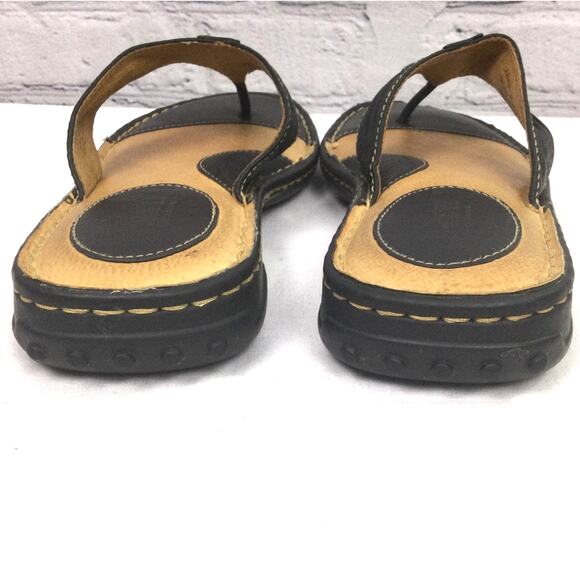 Born Leather Thong Open Toe Comfort Flip Flop Sandal Women's Black Size 9 - Picture 7 of 13